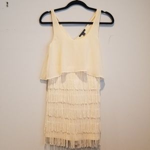 White Fringe Flapper Dress - Never Worn